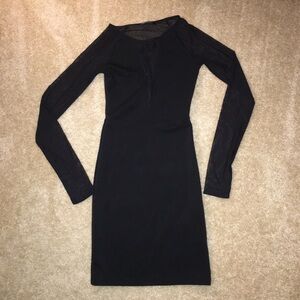 Kenny & Co black sheer‎ midi dress
